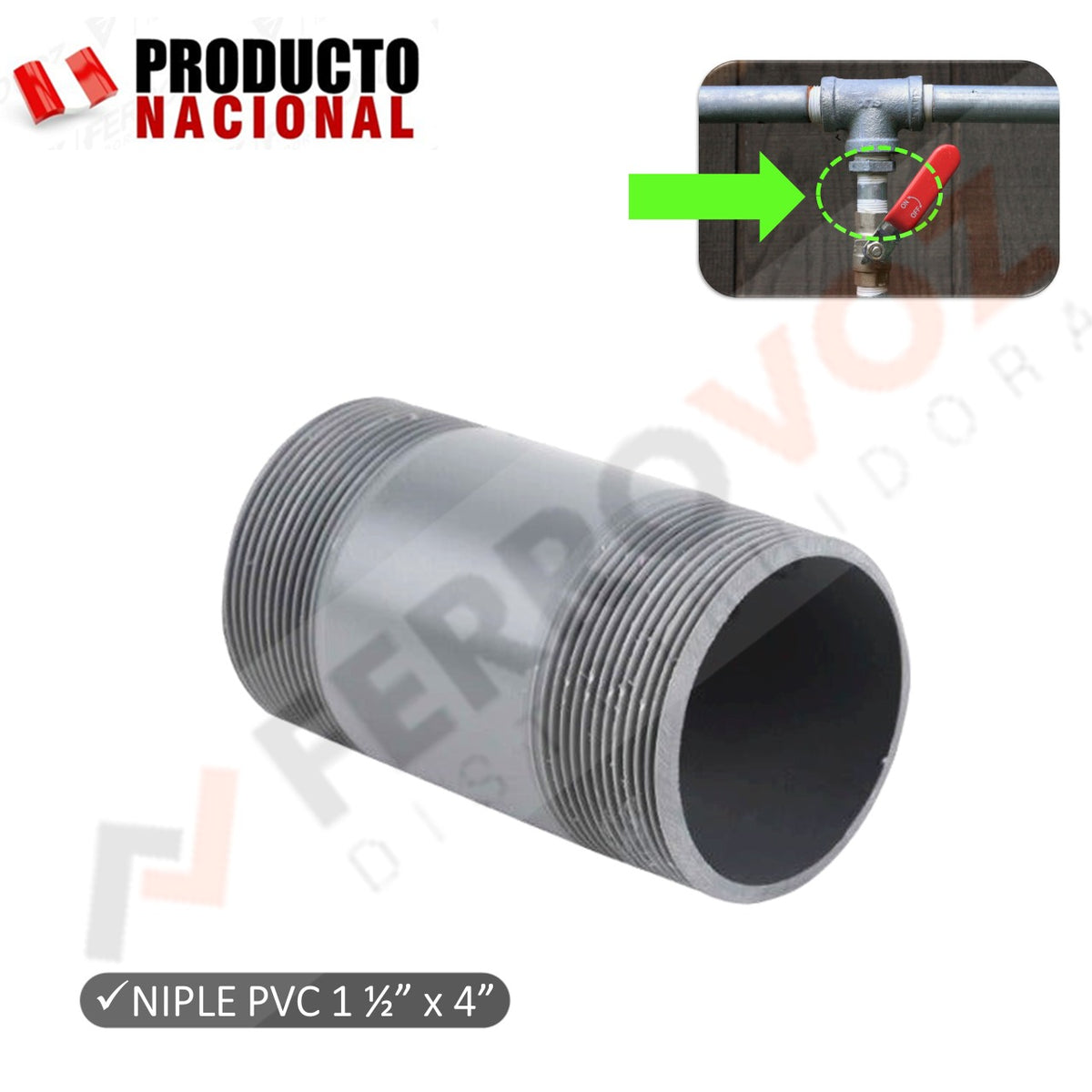 Tubo PVC Agua N. 110 mm (4″) X 3.2 mm X 3 Mts Ref/nara. – Hierros