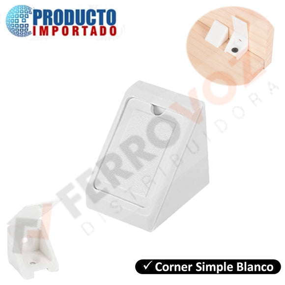 ANGULO PVC CORNER SIMPLE  BLANCO (50pcs)