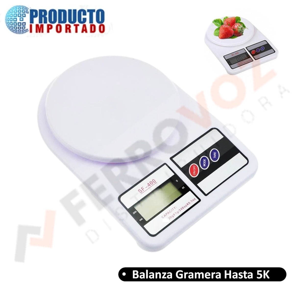 BALANZA DIGITAL GRAMERA COCINA COMERCIAL 5 Kg – FERROVOZ IMPORT