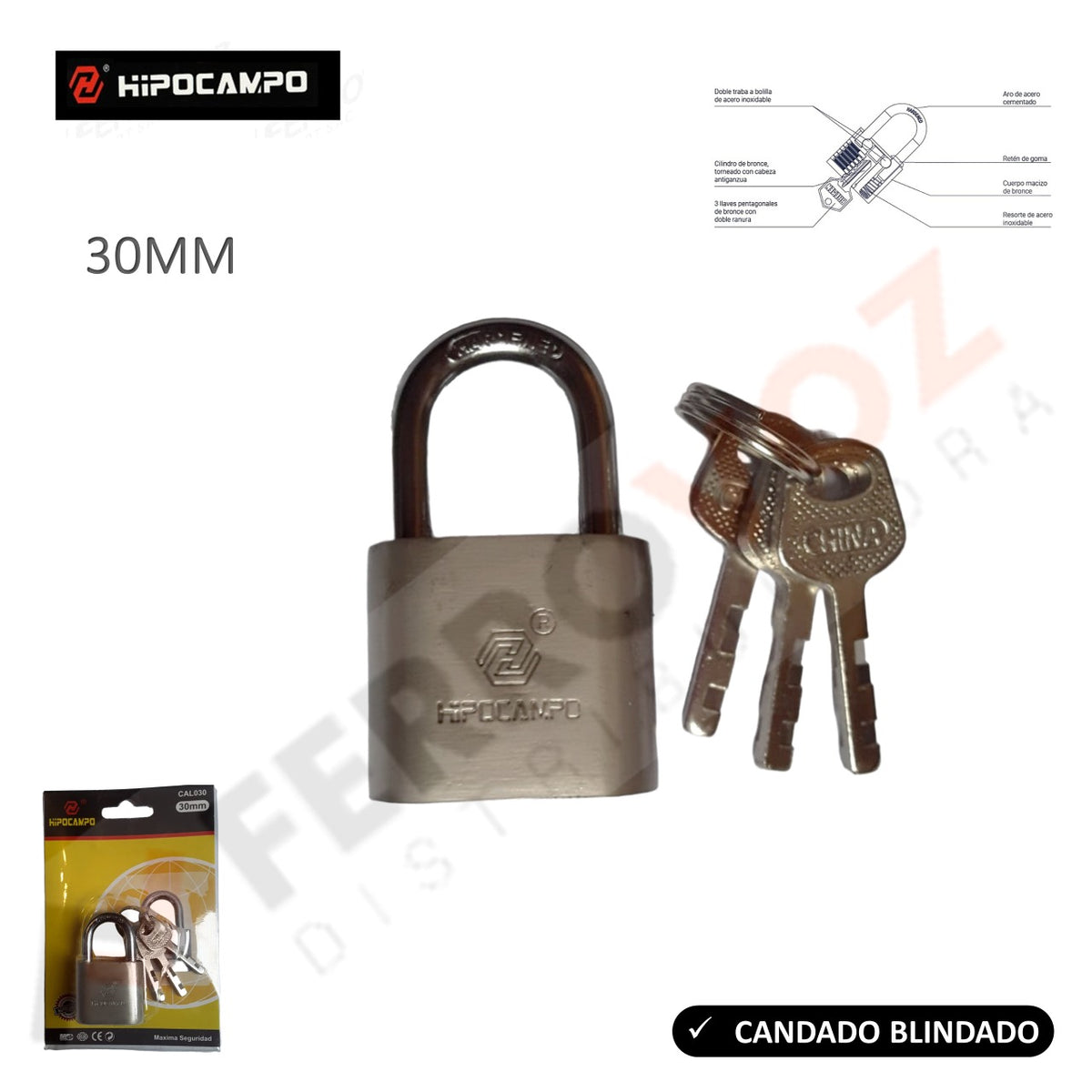 ABUS Titalium Coppia Di Lucchetti 30mm Con Chiavi Uguali - Sicurezza In Blister