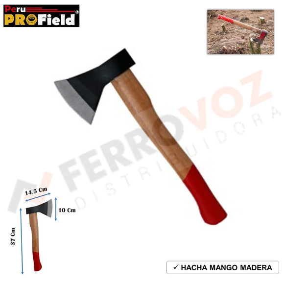 HACHA MANGO MADERA 37 cm 