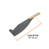 MACHETE CAÑERO CON GANCHO 1004 21", MANGO DE MADERA, TRUPER