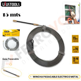 WINCHA PASACABLE ELECTRICO METAL 15METROS