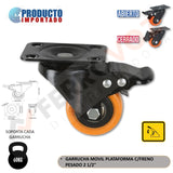 GARRUCHA MOVIL PLATAFORMA FRENO PESADO  2 1/2" 80 KG