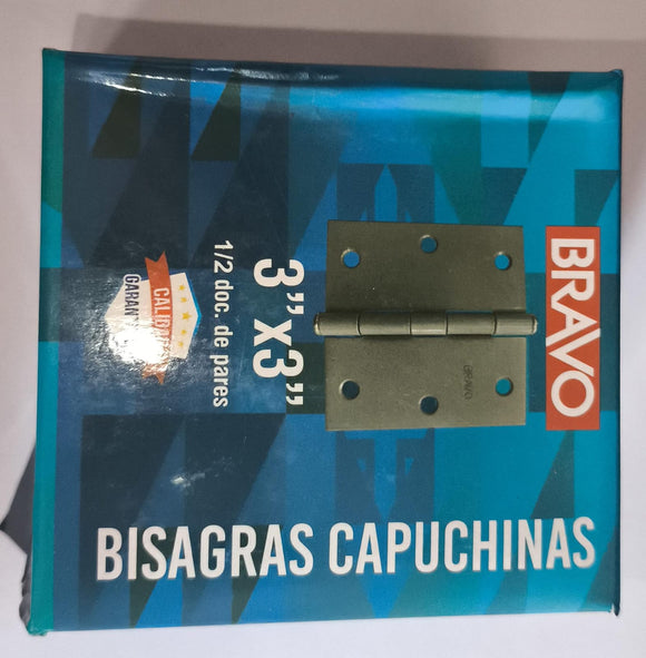 BISAGRA ALUMINIZADA MATE CAPUCHINA 3