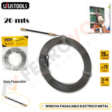 WINCHA PASACABLE ELECTRICO METAL 20METROS