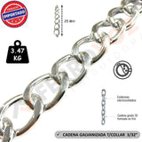 CADENA COLLAR GALVANIZADA 3/32" 3.475KG ≈ 25MTS APROX