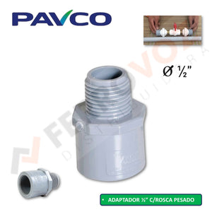 ADAPTADOR "PAVCO" 1/2" PVC C/ROSCA