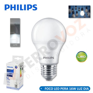 FOCO LED PERA 16 W LUZ DIA "PHILLIPS"