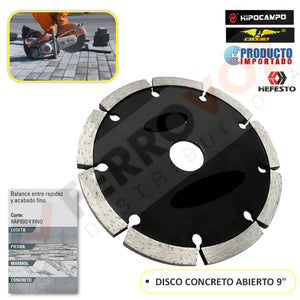 DISCO CONCRETO ABIERTO 9"