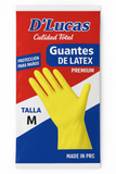 GUANTES LATEX LAVAR ROPA "D´ LUCAS" (TALLA M)