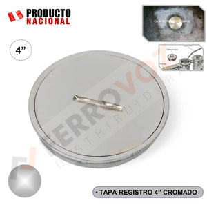 TAPA REGISTRO  4" CROMADO