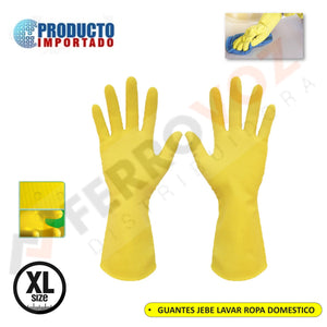 GUANTES JEBE LAVAR ROPA DOMESTICO " XL "