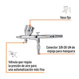 PISTOLA AEROGRÁFICA DE GRAVEDAD CON VASO FIJO, TRUPER