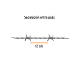 ROLLO DE ALAMBRE DE PÚAS DE 200 M, BWG 17.5, TRUPER