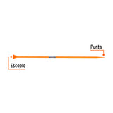 BARRETA DE PUNTA DE 1'X150 CM, ESCOPLO 72 MM,TRUPER