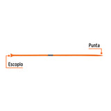 BARRETA DE PUNTA DE 1'X175 CM, ESCOPLO 72 MM,TRUPER