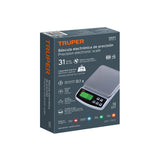 BÁSCULA ELECTRÓNICA DE PRECISIÓN, RECARGABLE, 3 KG, TRUPER