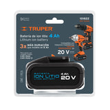 BATERÍA ION LITIO, 20V, 4 AH, TRUPER PRO