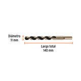 BROCA HSS 11.0 MM TRUGOLD PARA METAL, TRUPER EXPERT
