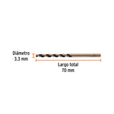BROCA HSS 3.3 MM TRUGOLD PARA METAL, TRUPER EXPERT