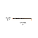BROCA HSS 7/64' TRUGOLD PARA METAL, TRUPER EXPERT