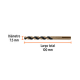 BROCA HSS 7.5 MM TRUGOLD PARA METAL, TRUPER EXPERT