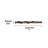 BROCA HSS 9/16' TRUGOLD PARA METAL, TRUPER EXPERT
