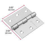 BISAGRA CUADRADA 2-1/2' CAPUCHINA , SATINADO, CABEZA PLANA, HERMEX ( 10 PCS)