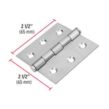BISAGRA CUADRADA 2 1/2' CAPUCHINA  ACERO INOX, CABEZA PLANA, HERMEX (10 PCS)