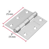BISAGRA CUADRADA 3' CAPUCHINA , SATINADO, CABEZA PLANA, HERMEX ( 20 PCS )