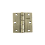 BISAGRA CUADRADA CAPUCHINA  3-1/2' , LATÓN ANTIGUO, CABEZA PLANA, HERMEX ( 10 PCS)