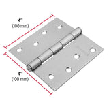 BISAGRA CUADRADA 4' CAPUCHINA , SATINADO, CABEZA PLANA, HERMEX ( 10 PCS)