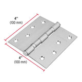 BISAGRA CUADRADA 4" CAPUCHINA  ACERO INOX, CABEZA PLANA RODAJE, HERMEX (10 PCS)