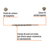 BROCA PARA CONCRETO DE 1/4 X 4', TRUPER