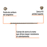 BROCA PARA CONCRETO DE 1/4 X 6', TRUPER