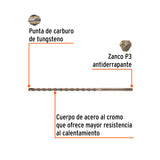 BROCA PARA CONCRETO DE 3/8 X 12', TRUPER