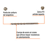 BROCA PARA CONCRETO DE 3/8 X 6', TRUPER