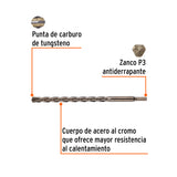 BROCA PARA CONCRETO DE 5/8 X 12', TRUPER