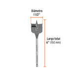BROCA PLANA DE MANITA 1-1/2' PARA MADERA, TRUPER