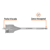 BROCA PLANA DE MANITA 1-1/8' PARA MADERA, TRUPER