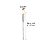 BROCA PLANA DE MANITA 1/2' PARA MADERA, TRUPER