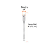 BROCA PLANA DE MANITA 5/8' PARA MADERA, TRUPER