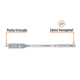 BROCA PLANA DE MANITA 7/16' PARA MADERA, TRUPER