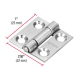 BISAGRA RECTANGULAR FIJA 1' ACERO INOXIDABLE, HERMEX ( 10 PCS )