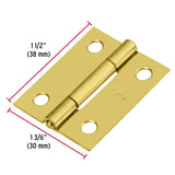 BISAGRA RECTANGULAR FIJA 1 1/2' ACERO LATONADO, HERMEX ( 20 PCS )