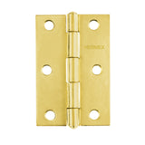 BISAGRA RECTANGULAR FIJA 1' ACERO LATONADO, HERMEX ( 20 PCS )