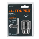 BROQUERO 3/8' CON LLAVE, CUERPO MOLETEADO, TRUPER