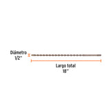 BROCA SDS PLUS 1/2 X 18', TRUPER