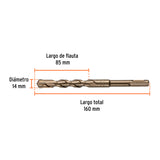 BROCA SDS PLUS 14 X 160 MM, TRUPER